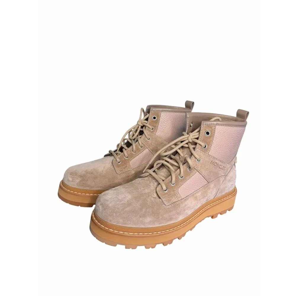 Moncler NIB Peka Camp Hiking Boots in Medium Beige Size 42